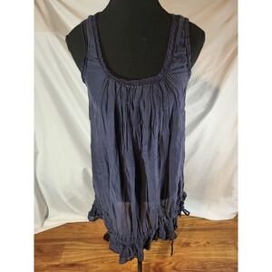Sugar Lips Size M Cotton Lightweight Gauze Romantic Midi Dress